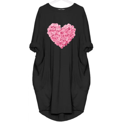 Women's Loose  Long Sleeved Summer Plus Size Dress Autumn  Winter  Joke T-shirt Summer O Neck Short Sleeve Graphic T Shirts