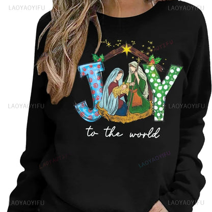 KIDDAD Jesus Christmas Sweatshirts Women
