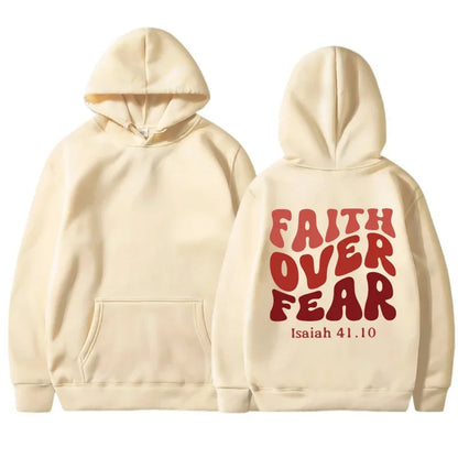 FAITH OVER FEAR Plush sweatshirt for women