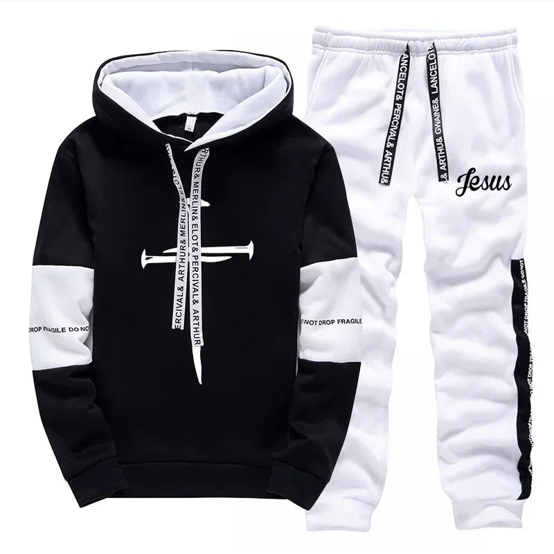 Jesus Cross Printed Hoodie 2025 Trendy