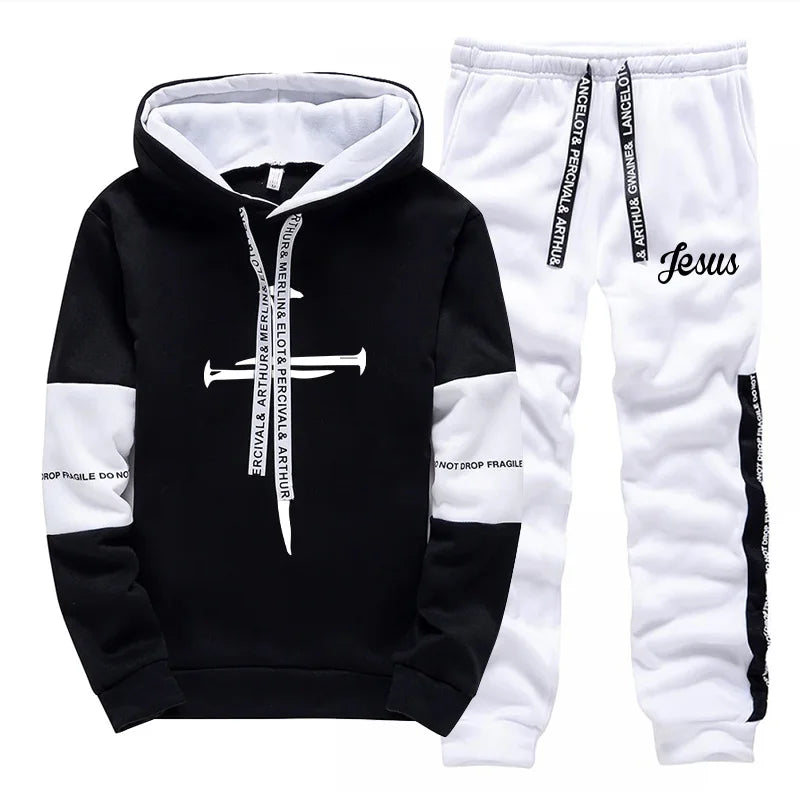 Jesus Cross Printed Hoodie 2025 Trendy