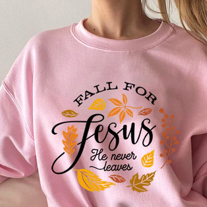Unisex Love Jesus Never Leave Pullover Vintage