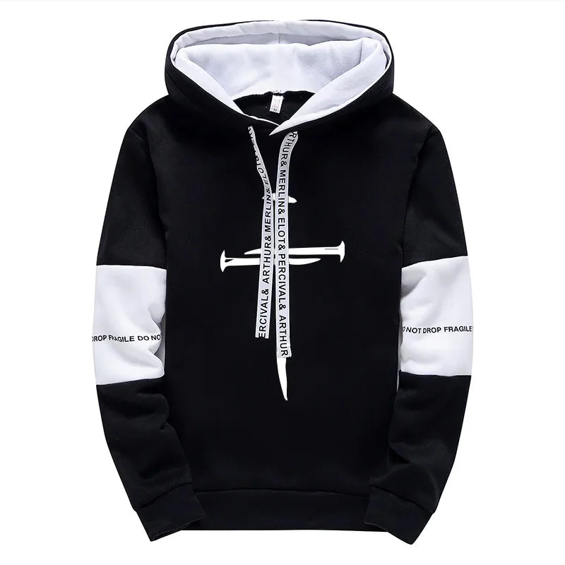 Jesus Cross Printed Hoodie 2025 Trendy