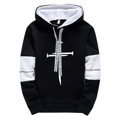 Jesus Cross Printed Hoodie 2025 Trendy