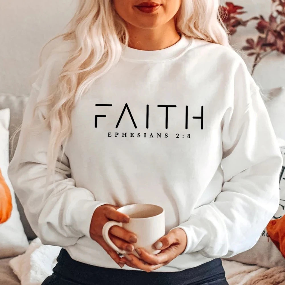Trendy Faith Sweatshirt Bible Verse Shirt Christian
