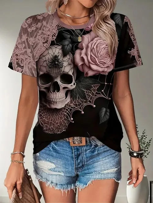 Fashion Leopard Jesus 3D Print T-Shirts Women