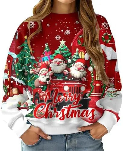 New Christmas Reindeer 3D Print Sweatshirts
