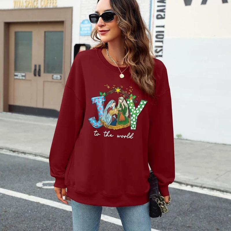 KIDDAD Jesus Christmas Sweatshirts Women